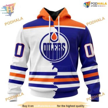 Custom 2023 Home Mix Away NHL Edmonton Oilers Hoodie 3D - Podhalastore