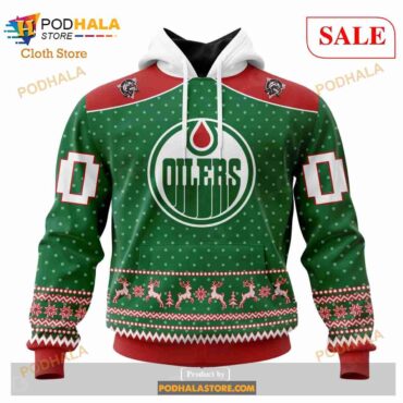 Custom Edmonton Oilers Christmas Apparel Sweatshirt NHL Hoodie 3D - Podhalastore