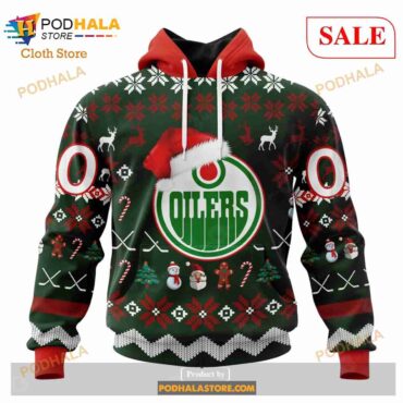 Custom Edmonton Oilers Unisex Sweatshirt NHL Hoodie Christmas Gifts - Podhalastore